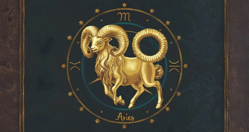 Aries horoscope symbol, the ram.